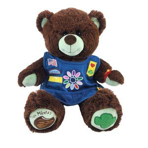 Build a Bear Girl Scout Thin Mints Cookie Bear Plush Brown with Uniform